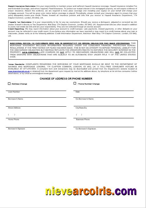 United Kingdom TSB bank mortgage statement 3